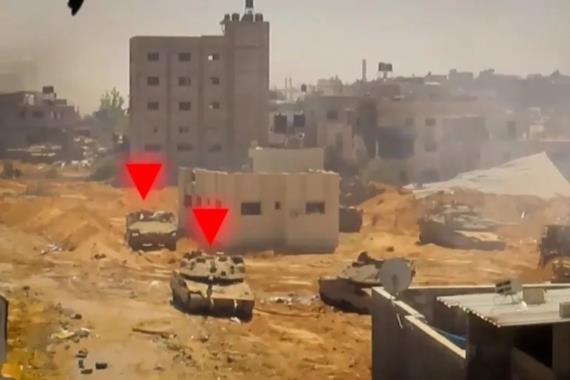 كتائب القسام تعلن استهداف دبابة صهيونية شمالي قطاع غزة